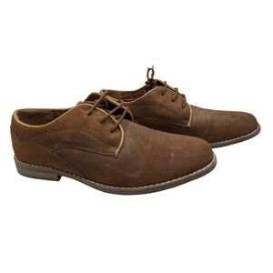 oliver mason size 7M brown faux leather lace up oxfords